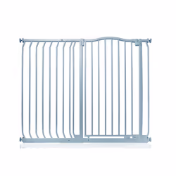 Safetots Extra Tall Curved Top Gate - Matt Grey, 116cm - 125cm