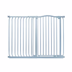 Safetots Extra Tall Curved Top Gate - Matt Grey, 125cm - 134cm