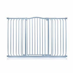 Safetots Extra Tall Curved Top Gate - Matt Grey, 143cm - 152cm