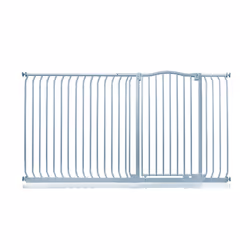 Safetots Extra Tall Curved Top Gate - Matt Grey, 189cm - 198cm