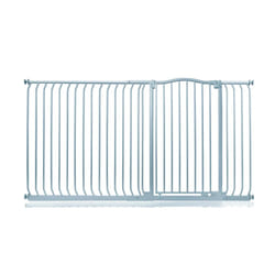 Safetots Extra Tall Curved Top Gate - Matt Grey, 189cm - 198cm
