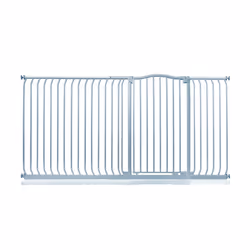 Safetots Extra Tall Curved Top Gate - Matt Grey, 198cm - 207cm