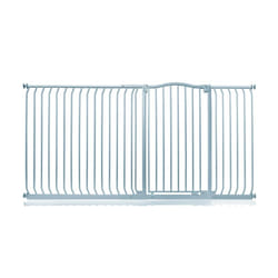 Safetots Extra Tall Curved Top Gate - Matt Grey, 198cm - 207cm