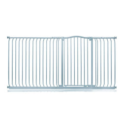 Safetots Extra Tall Curved Top Gate - Matt Grey, 207cm - 216cm