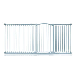 Safetots Extra Tall Curved Top Gate - Matt Grey, 216cm - 225cm