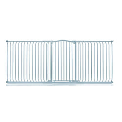 Safetots Extra Tall Curved Top Gate - Matt Grey, 234cm - 243cm