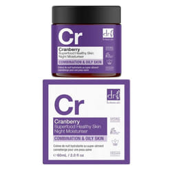 Dr Botanicals Night Moisturiser Healthy Skin 60ml Combination & Oily Cranberry Infuse