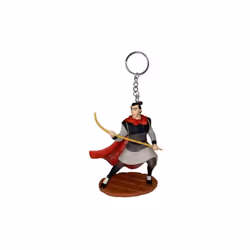 Mulan Li Shang Pvc Key Ring Keychain Ornament Figure Figurine Holiday