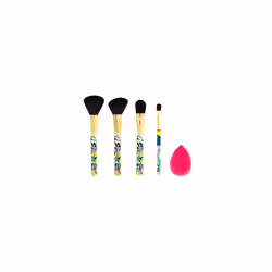 Disney Lilo & Stitch Cosmetic Brush Set Plus Blender Sponge, Beauty & Self-Care Gifts, Four Brushes For Versatile Use