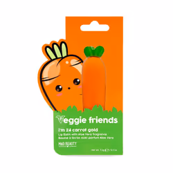 MAD Beauty Lip Balm Veggie Friends Carrot - Aloe Vera Scent Cute Hydrating & Moisturizing Lip Care Gift for Beauty Lovers a ...