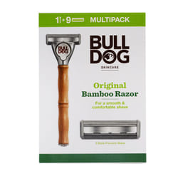 Skincare - Original Bamboo Razor Multipack, Smooth Glide Razor Handle Plus 9 Blade Refills for Men