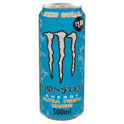 Monster Ultra Fiesta Mango Energy Drink 500ml (Pack of 12)