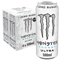 Monster Energy Ultra 4 Pack 500ml (Pack of 6)
