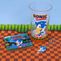 Fizz Creations Sonic Glass, Coaster & Keyring Set Transparent 1 pc(s)