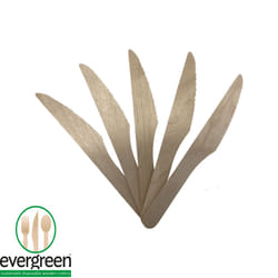 Biodegradable Wooden Cutlery - Knives, Forks, Spoons - Pack of 100 - 100pcs Knives