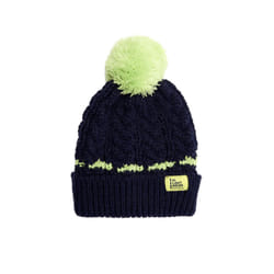 Bobbie Kids Bobble Hat - 2-4 Yrs, Navy Lime