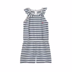 Penelope Kids Playsuit - 7-8 Yrs, Cloud Stripe