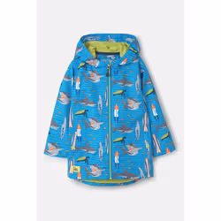 Ethan Kids Waterproof Jacket - 6-7 Yrs, Shark Surf Print