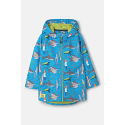 Ethan Kids Waterproof Jacket - 6-7 Yrs, Shark Surf Print