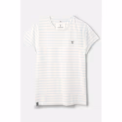 Seashore Womens T-Shirt - UK 14, Cloud Pale Blue Stripe