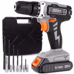 Terratek+ Cordless Drill 20V Li-Ion Electric Rechargeable Quick Charge
