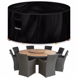 Weatherproof Round Garden Furniture Covers - 230 x 100cm