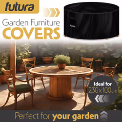 Weatherproof Round Garden Furniture Covers - 230 x 100cm