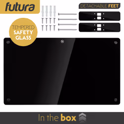Panel Heater Glass 1500W Black Futura
