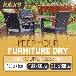 Weatherproof Round Garden Furniture Covers - 128 x 73cm