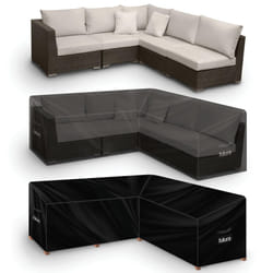 Weatherproof Round Garden Furniture Covers - 255 x 255 x 87 x 80cm