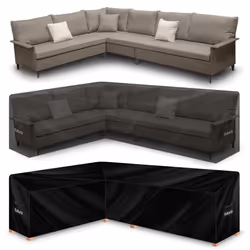 Weatherproof Round Garden Furniture Covers - 222 x 286 x 87 x 80cm