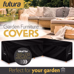 Weatherproof Round Garden Furniture Covers - 260 x 210 x 87 x 80cm