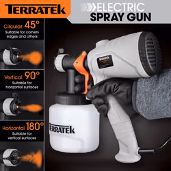 Electric HVLP Paint Sprayer 350W Handheld Decorating Gun 800ml
