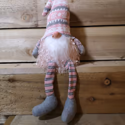 Premier 50cm Sitting Male Christmas Gonk  LED with Striped Hat