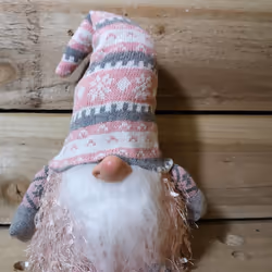 Premier 50cm Sitting Male Christmas Gonk  LED with Striped Hat