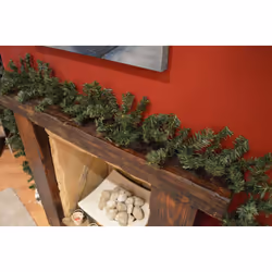 3 Pack: 2.7m (9ft) x 20cm Canadian Pine Christmas Garland Plain Green