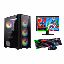 FCS Gaming PC Bundle Intel Core i7-4770 16GB 1TB RTX 3050 Windows 11 Wi-Fi Warranty