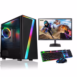 FCS Gaming PC Computer Bundle Intel Quad Core i5 16GB 1TB Win 10 2GB GT730