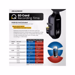 Nextbase 256GB U3 Micro SD Memory Card - with Adapter - Compatible with Nextbase in-Car Dash Cams Series 1 and 2