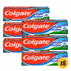 Colgate Triple Action Mint Fluoride Toothpaste 100ml x6