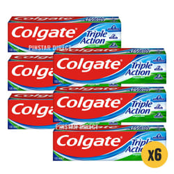 Colgate Triple Action Mint Fluoride Toothpaste 100ml x6