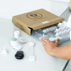 BABYGO Premium Baby Proofing Kit for Home & Kitchen | Magnetic Child Safety Cupboard Locks | Straps for Fridge Freezer Bin | Oven Guard | Corner