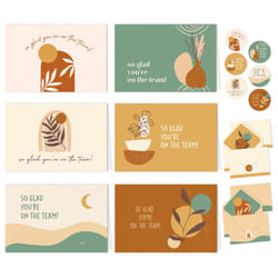 Decorably 24 Employee Appreciation Cards with Envelopes - 6 Designs Staff Appreciation Cards for Coworkers, Encouragement Cards, Teacher Appreciation