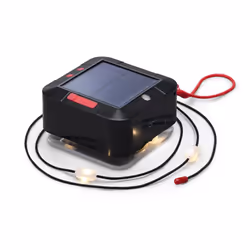Solar & USB Outdoor LED String Lights - Rechargeable Battery, Built-in Torch & Power Bank - Ideal for Camping, Hiking, Tent,  ...