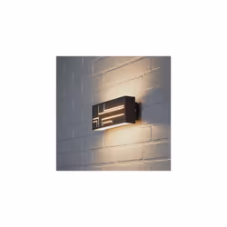 Auraglow Outdoor Integrated LED Wall Light - Mains Powered - IP54 - Modern Outside Lamp - Grey