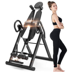 YOLEO Heavy Duty Inversion Table Adjustable Height - Black