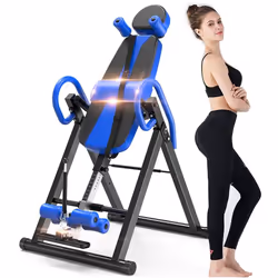 YOLEO Heavy Duty Inversion Table Adjustable Height - Blue
