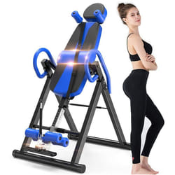 YOLEO Heavy Duty Inversion Table Adjustable Height - Blue