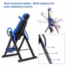 YOLEO Heavy Duty Inversion Table Adjustable Height - Blue