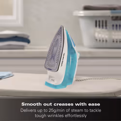 Hamilton Beach SteamMax 2200W Aqua & White Steam Iron